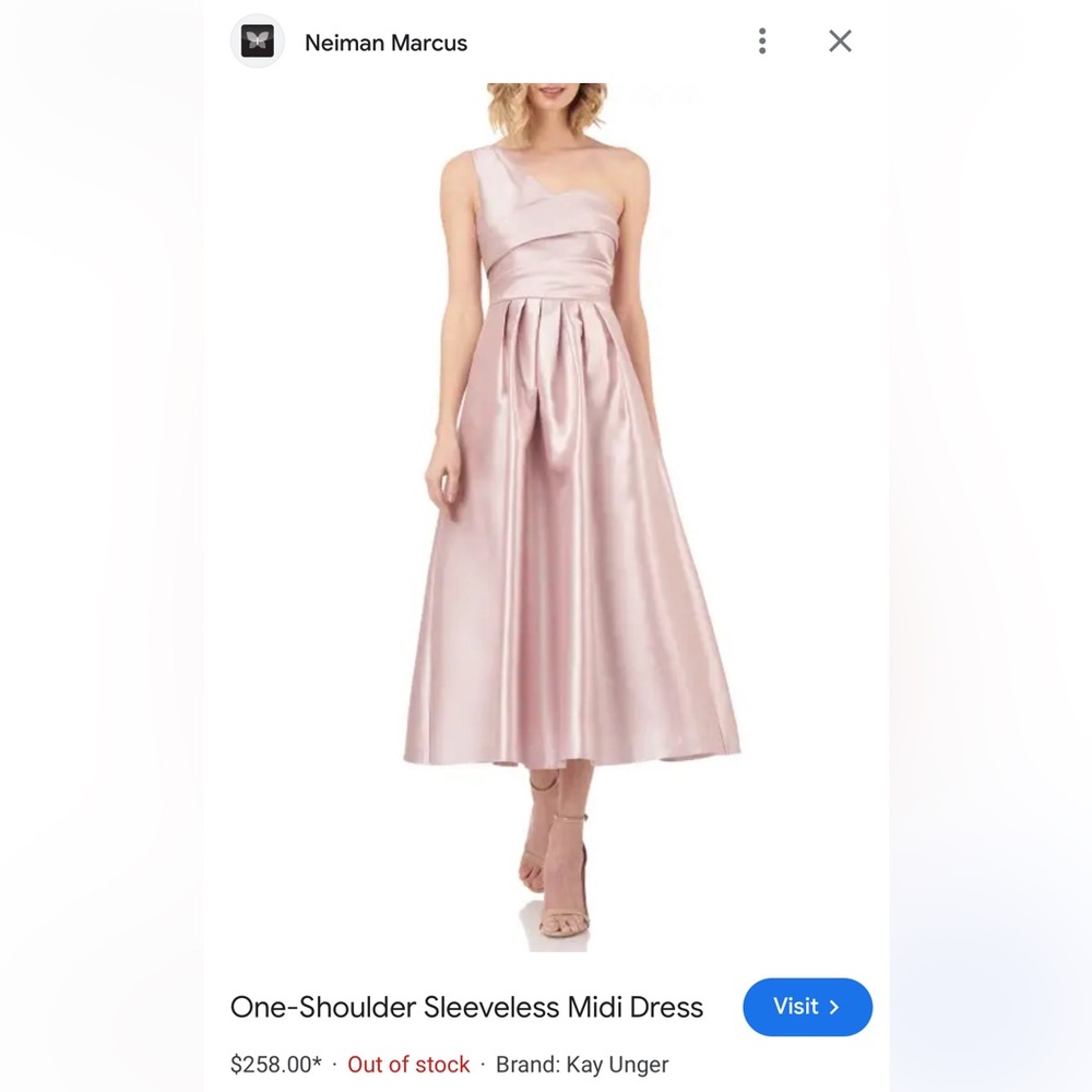 Size 8 Kay Unger Mother of Bride T Length Dress